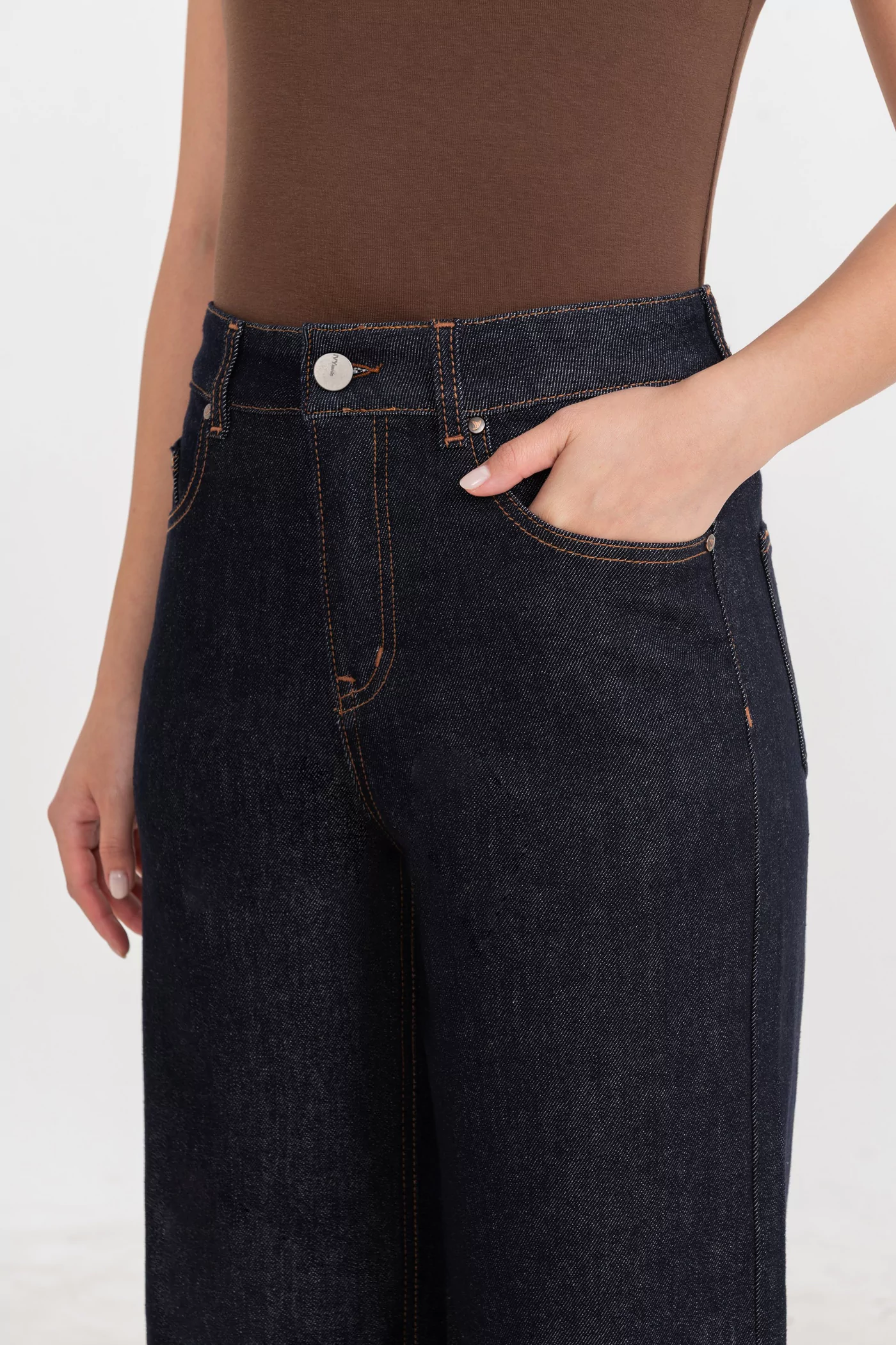 Quần Jeans suông xanh than