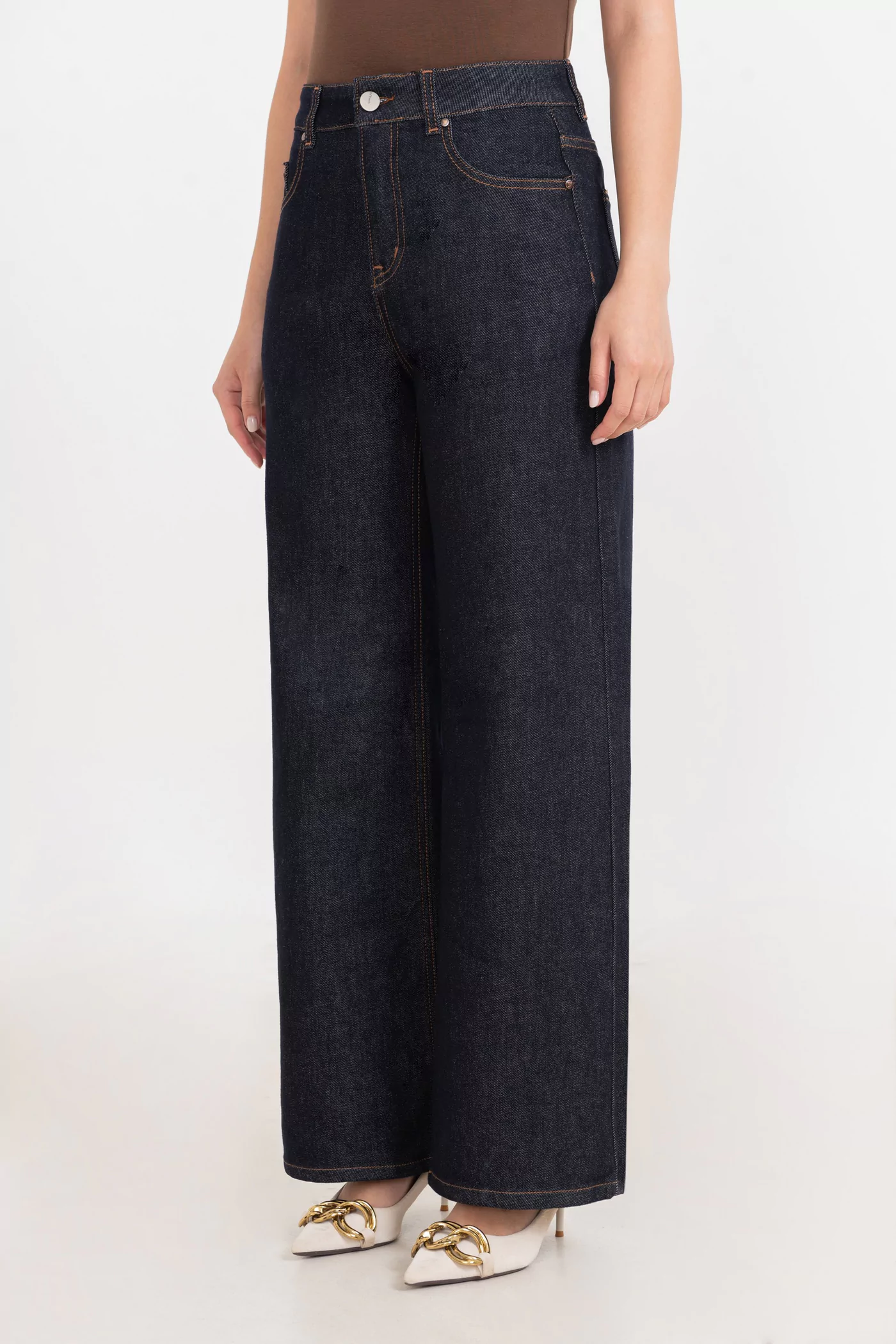 Quần Jeans suông xanh than