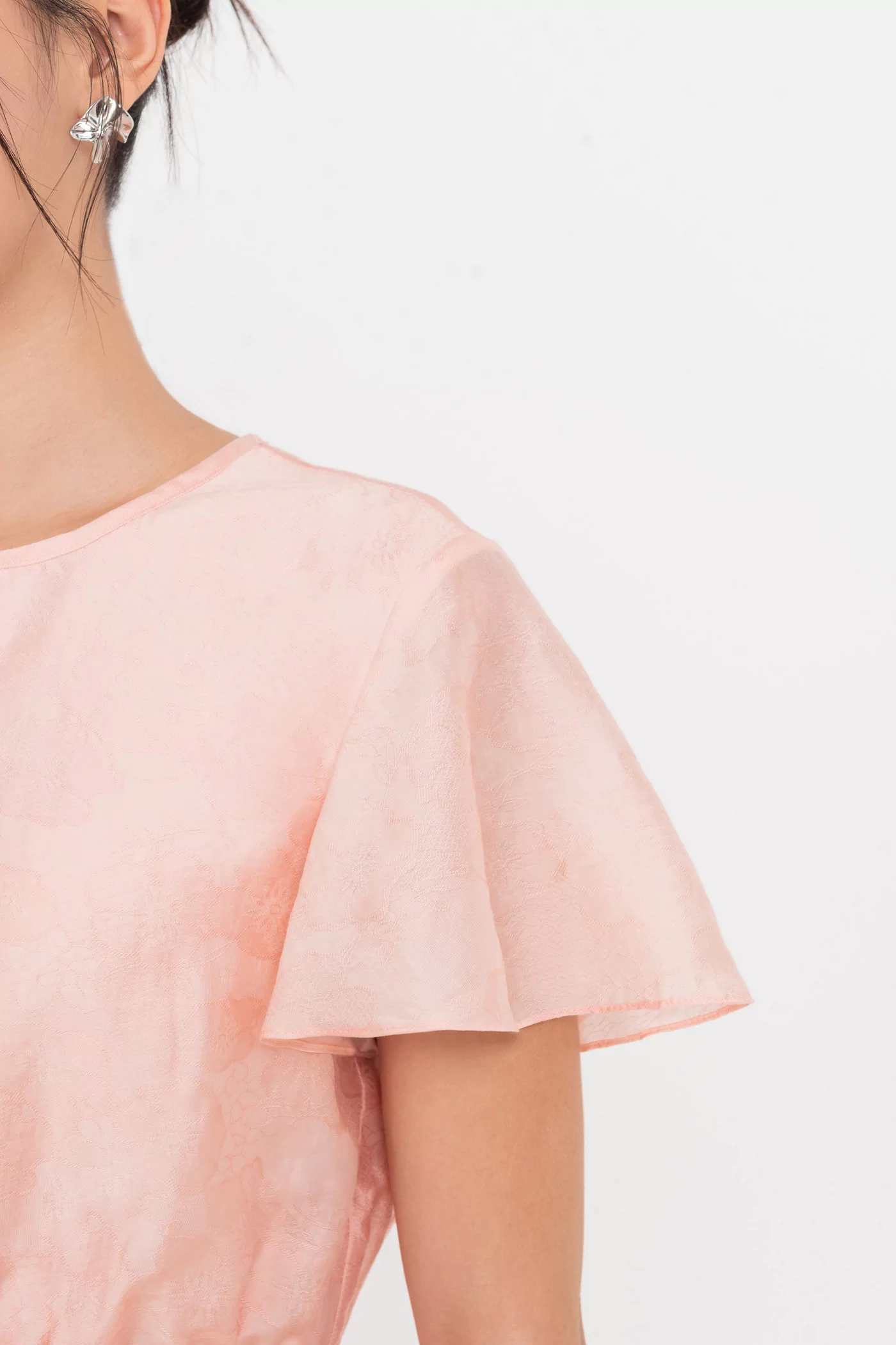 Áo sơ mi lụa ôm Rosé