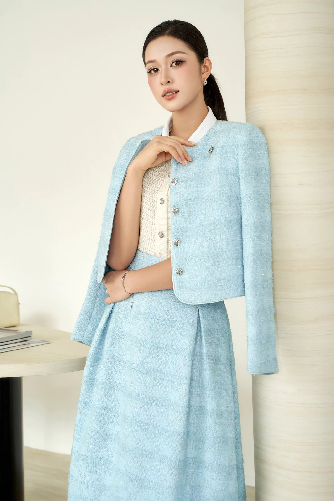 Áo Tweed Croptop Harris