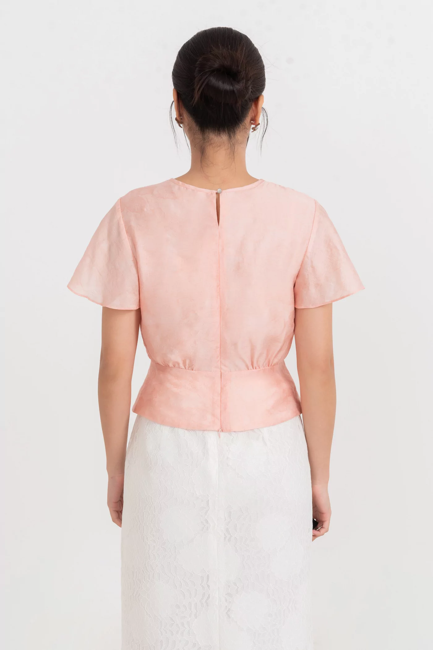 Áo sơ mi lụa ôm Rosé
