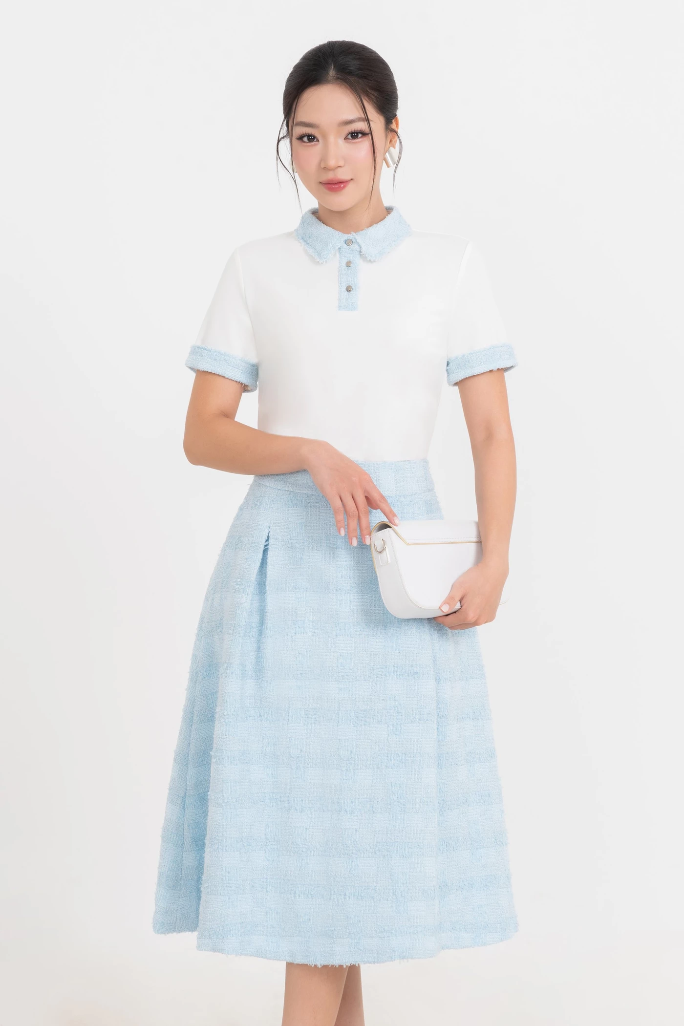 Áo Polo cổ mix cách điệu