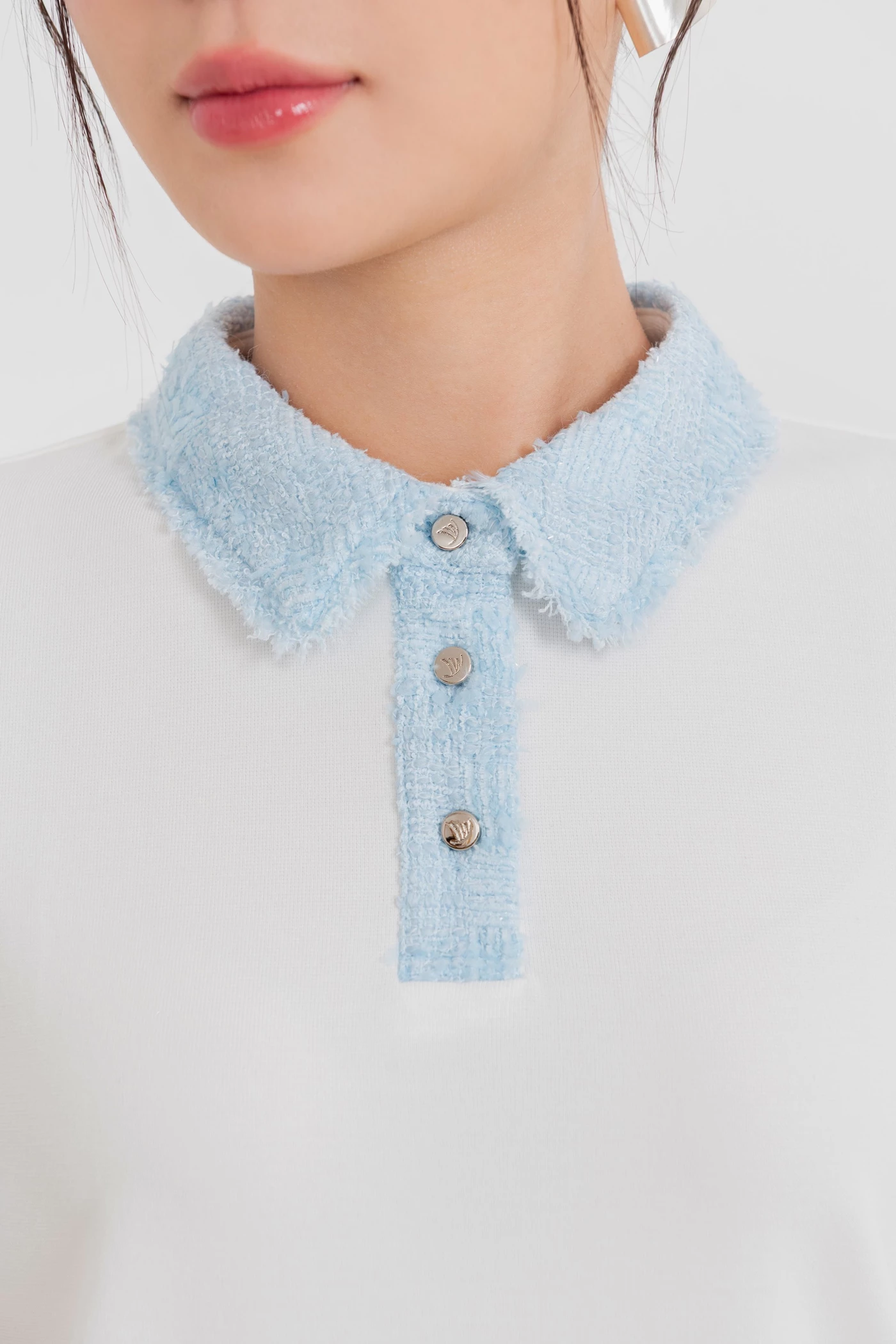 Áo Polo cổ mix cách điệu