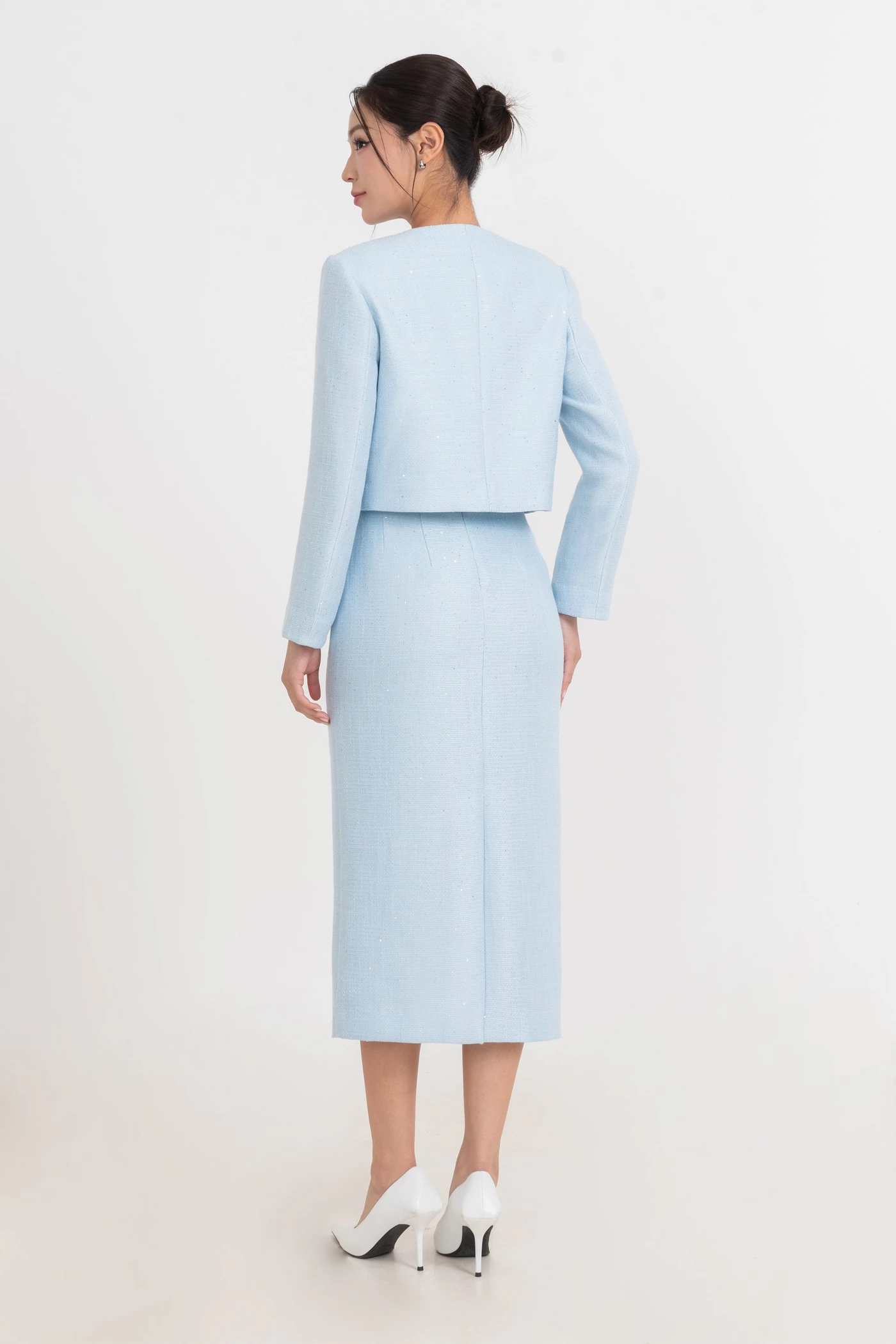 Chân váy bút chì Soft Tweed