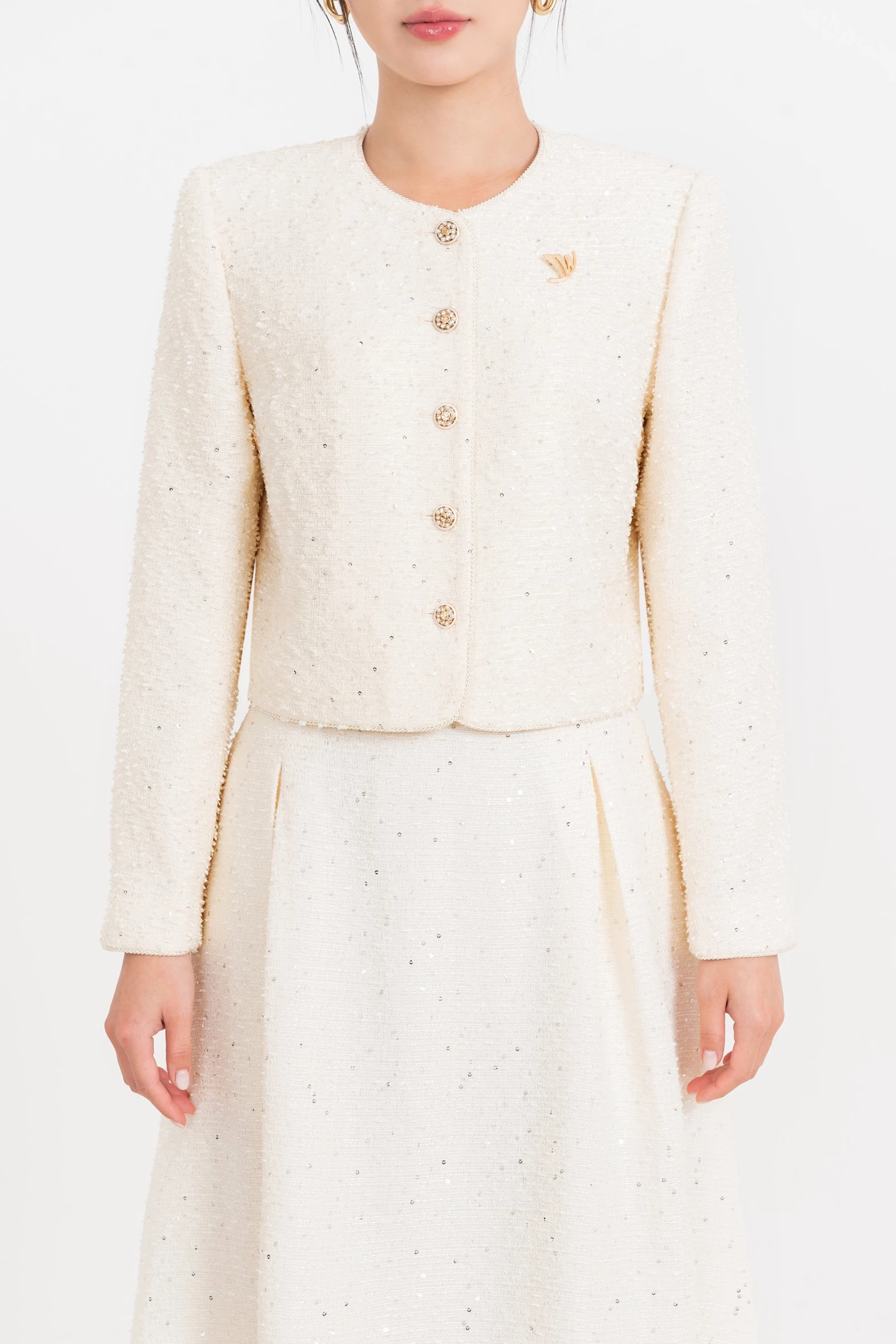 Áo Tweed Croptop Harris