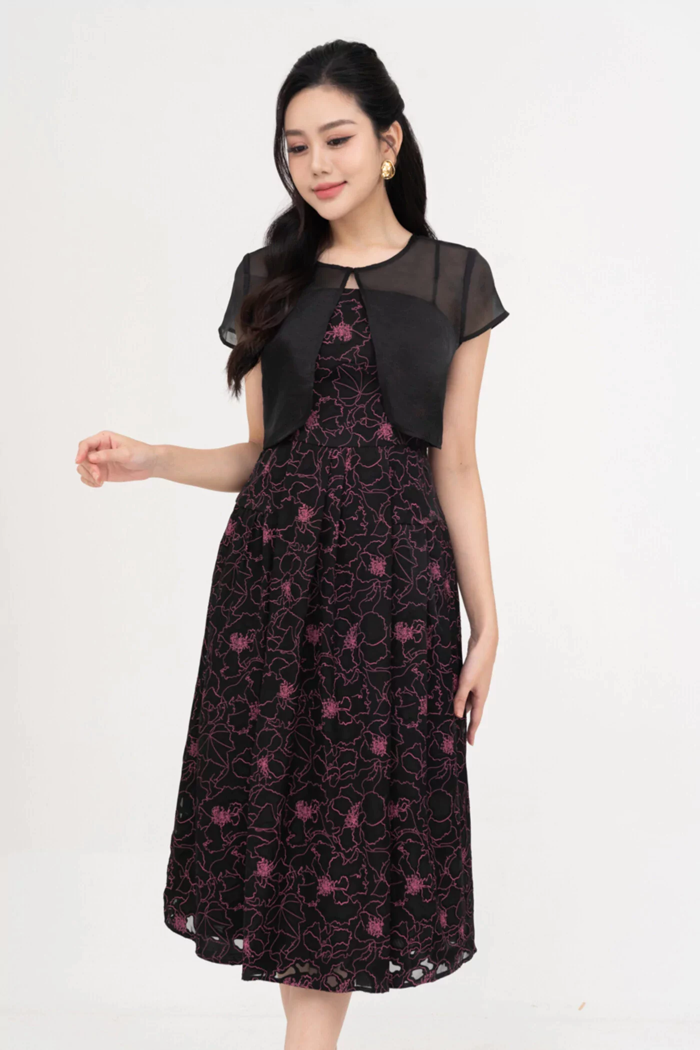 Đầm họa tiết Viscose