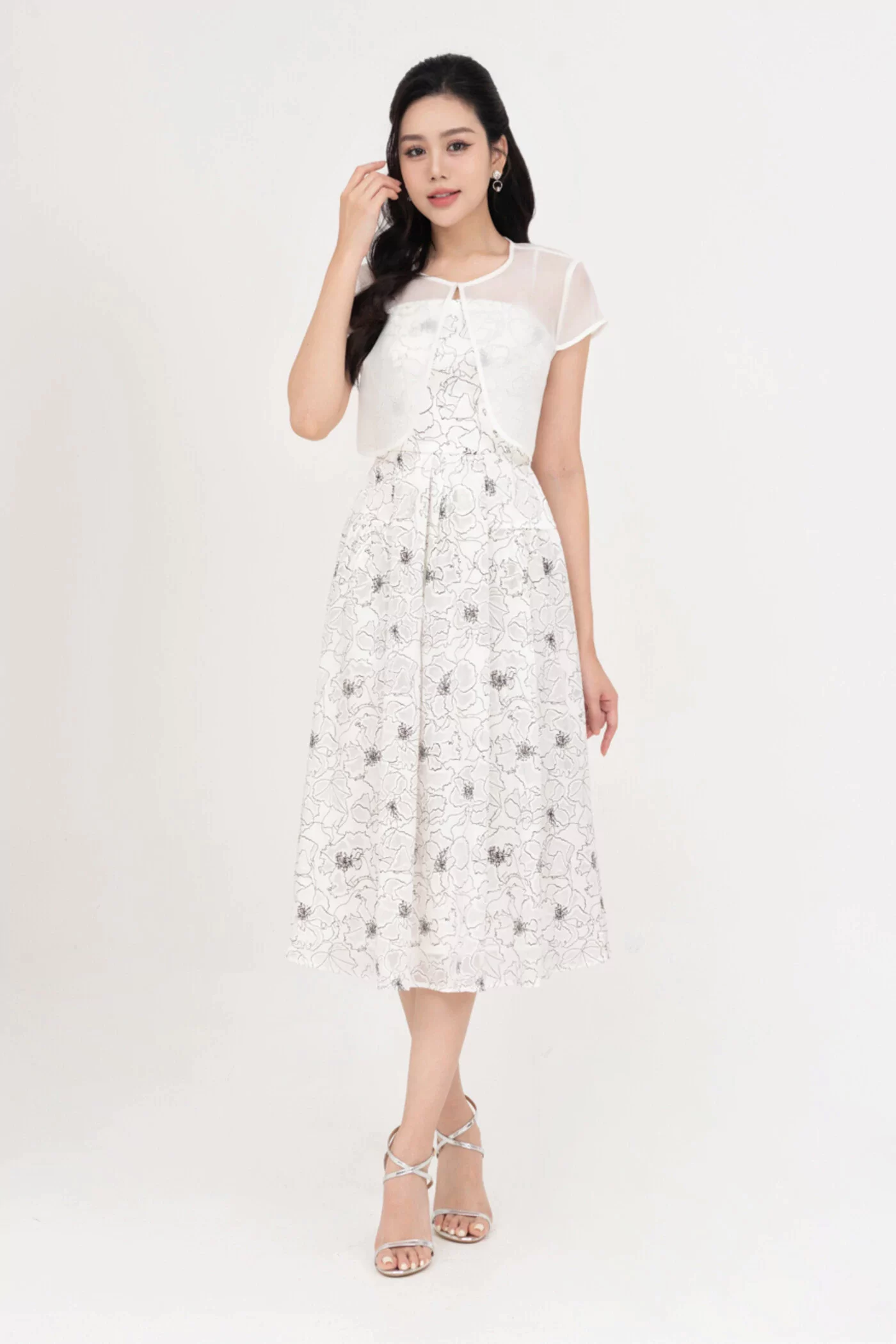 Đầm họa tiết Viscose