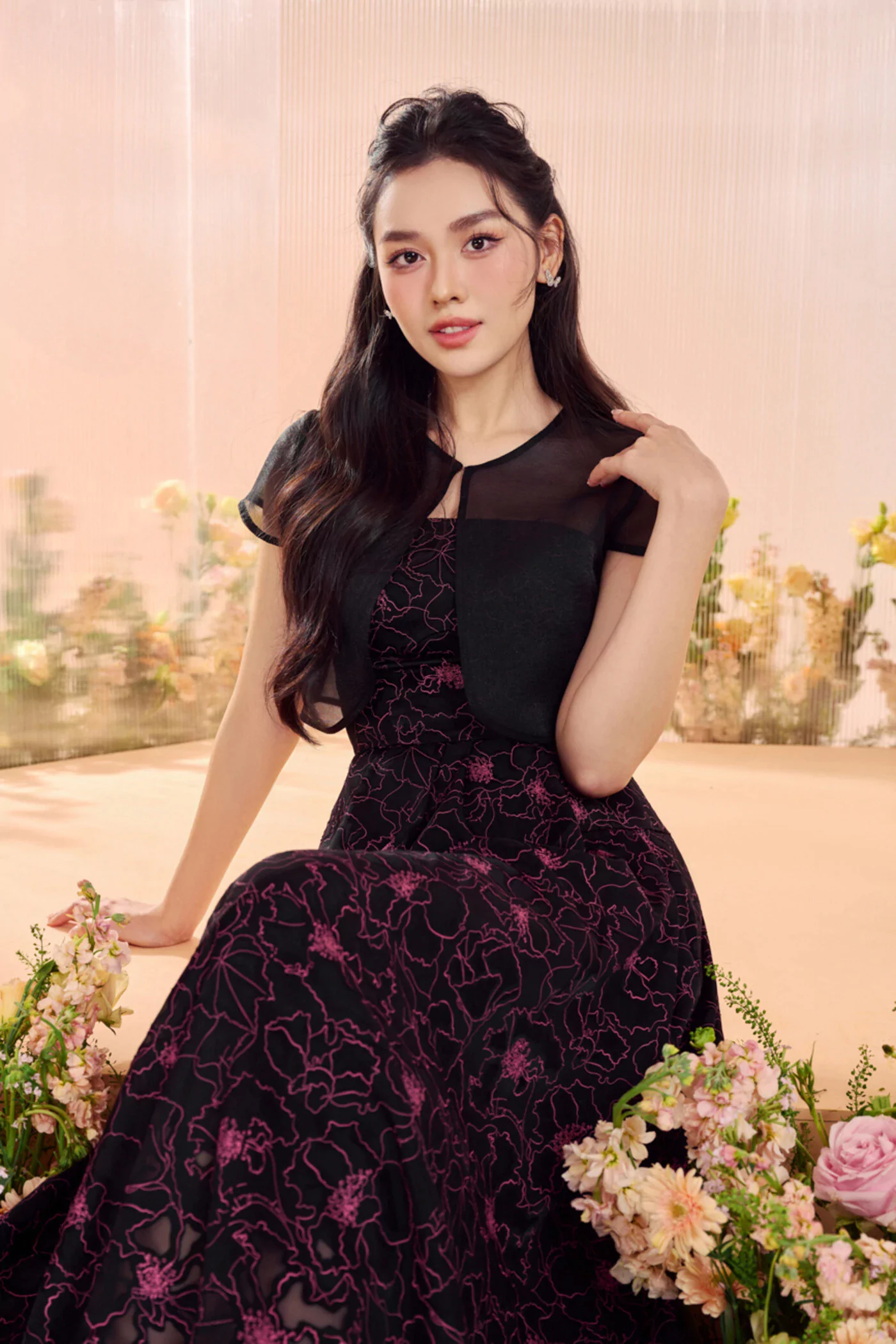 Đầm họa tiết Viscose