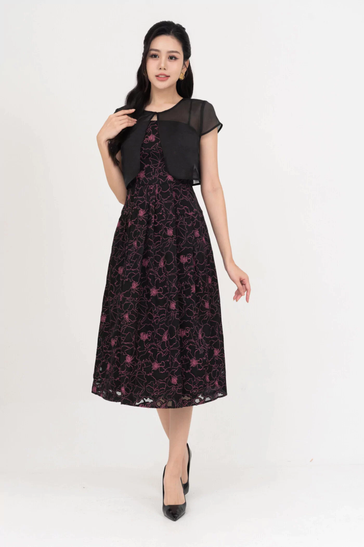 Đầm họa tiết Viscose