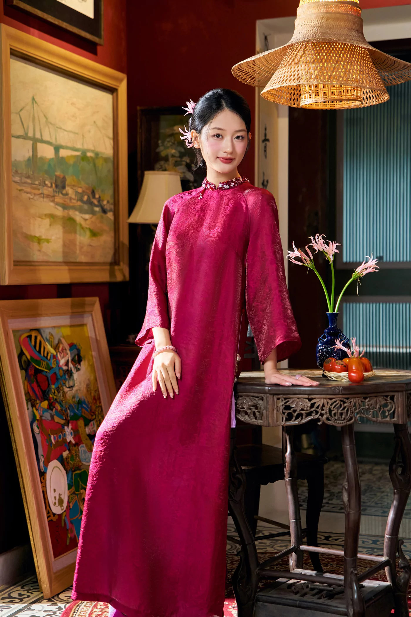 Áo dài Hồng Ngọc