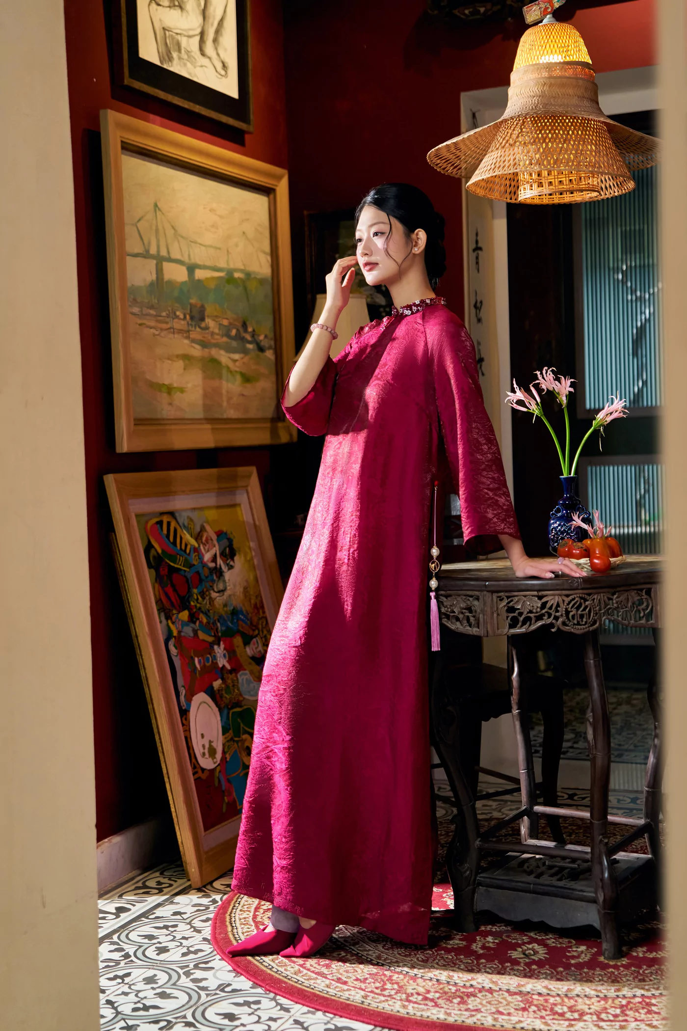 Áo dài Hồng Ngọc