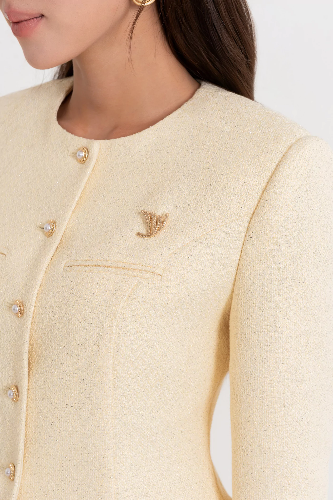 Áo vest Golden Tweed