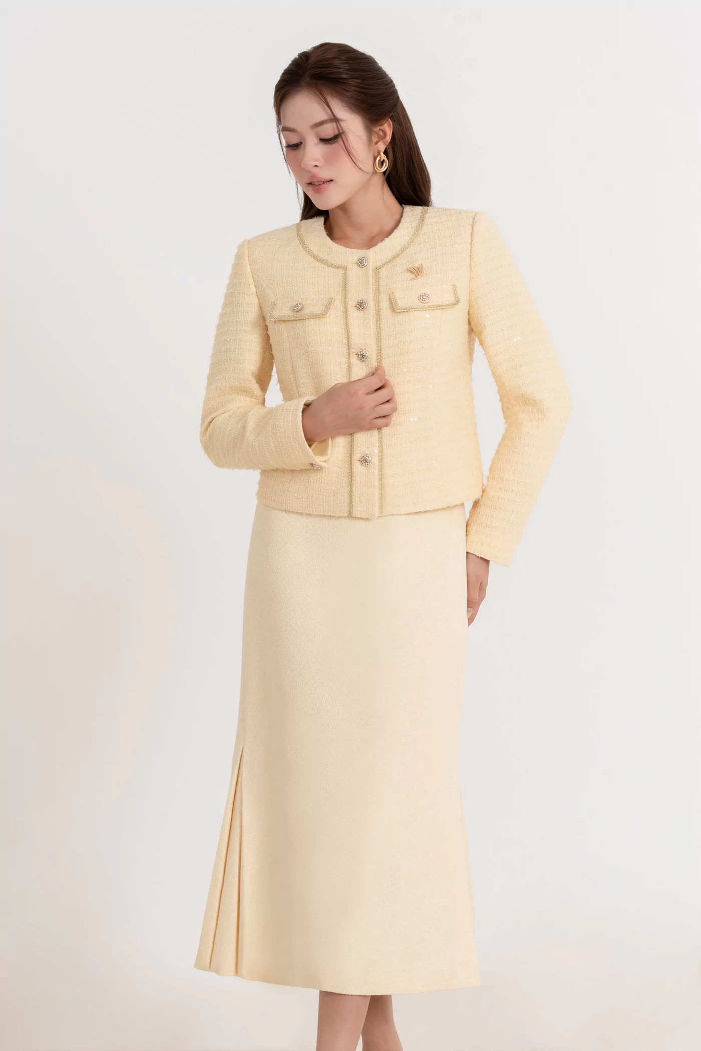 Chân váy Golden Tweed