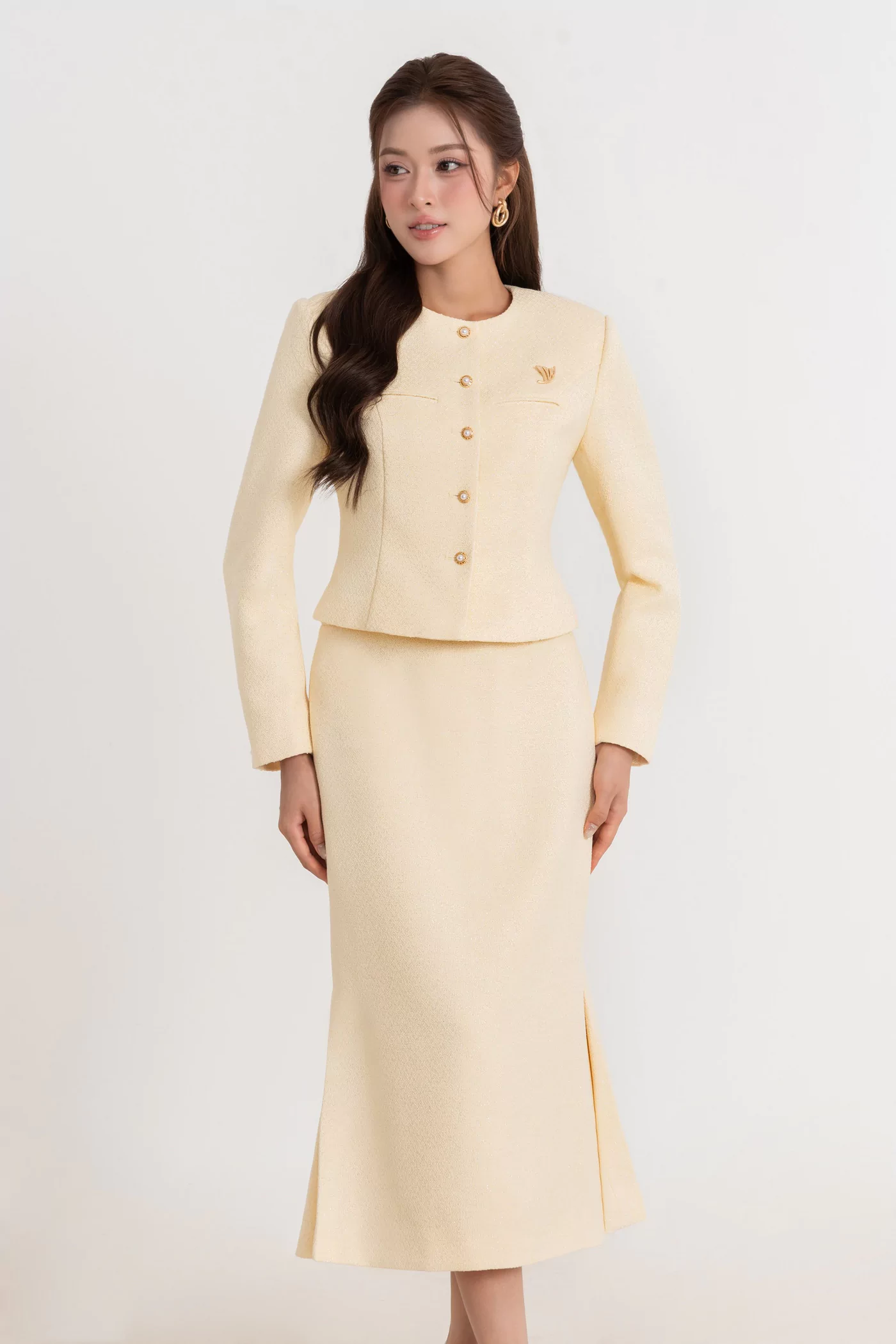Áo vest Golden Tweed