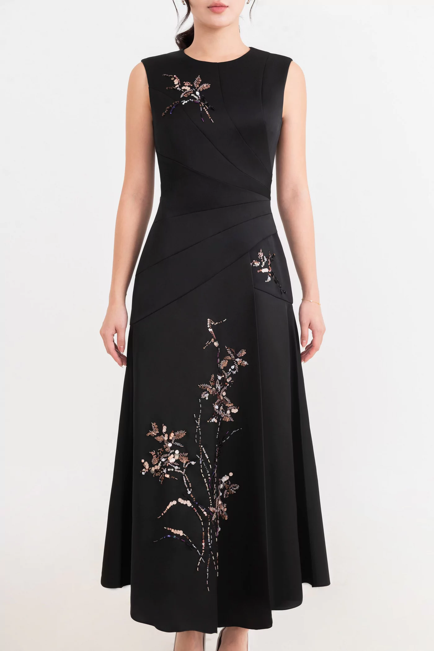 Đầm dạ hội Organza Sequin