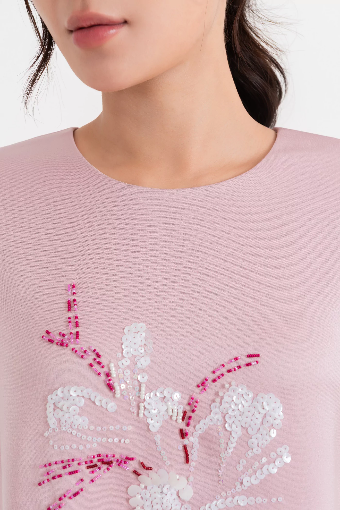 Đầm dạ hội hồng đỗ Sequin