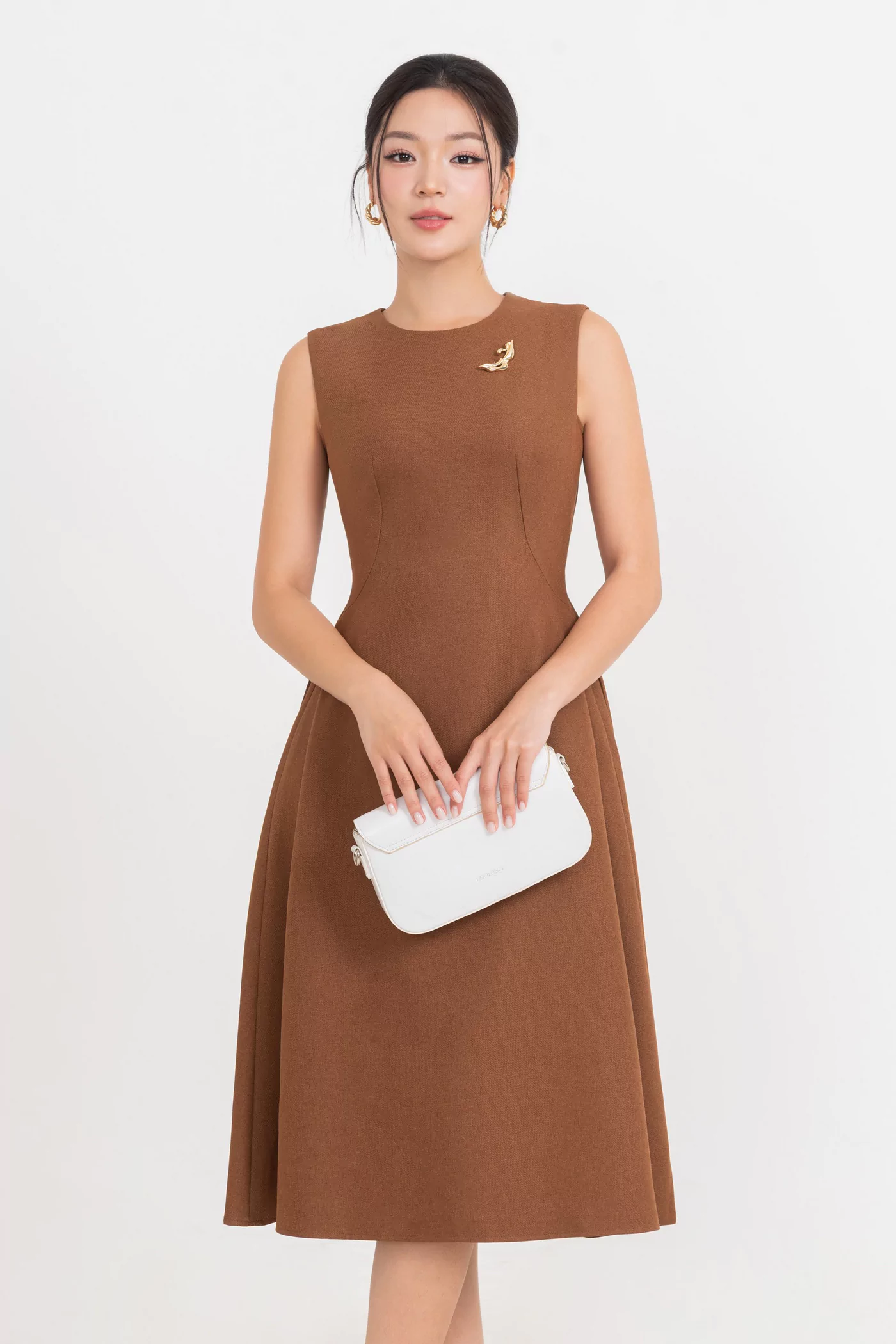 Đầm A xếp ly Rose Cobalt