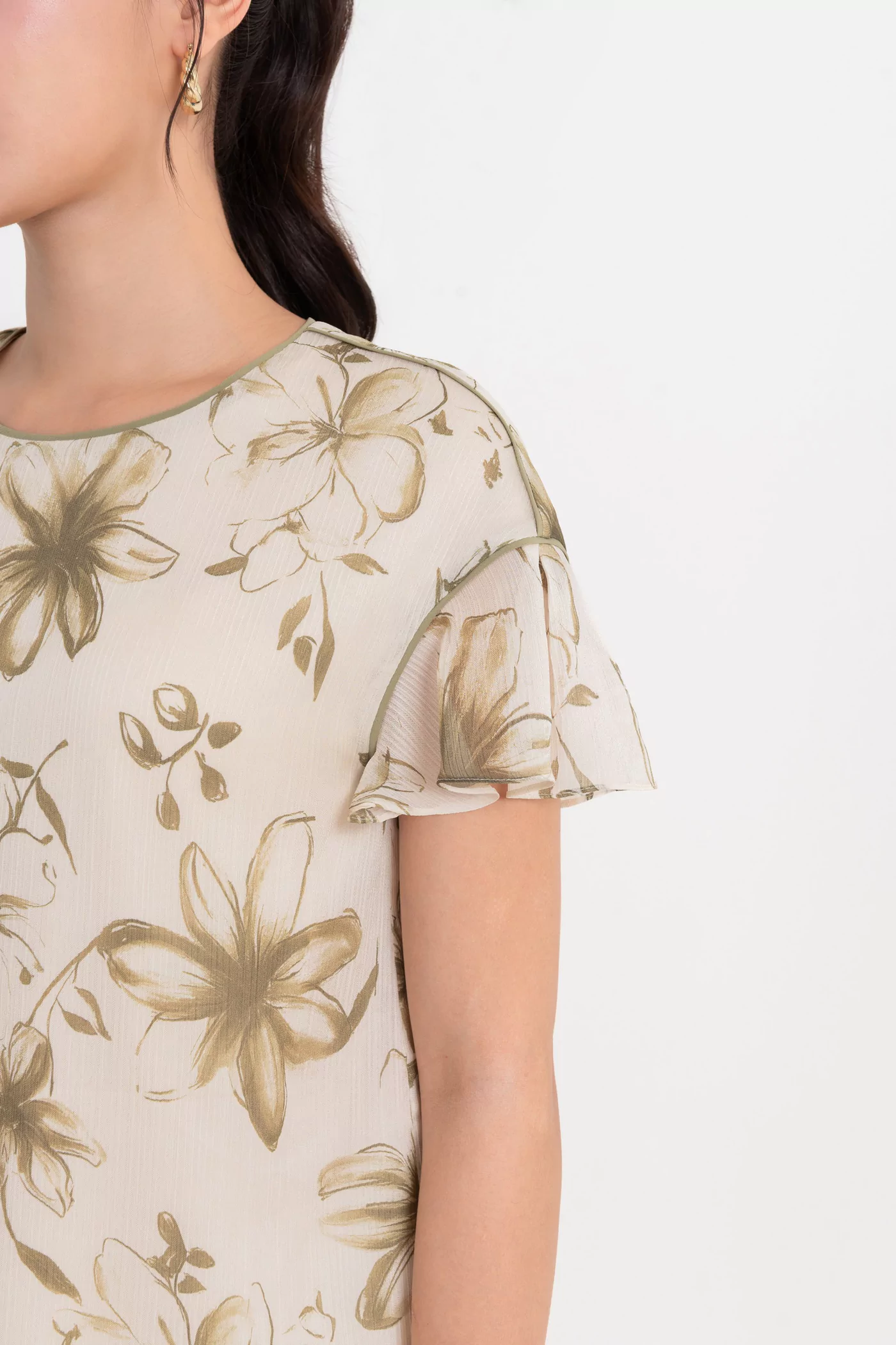 Áo công sở họa tiết Olive