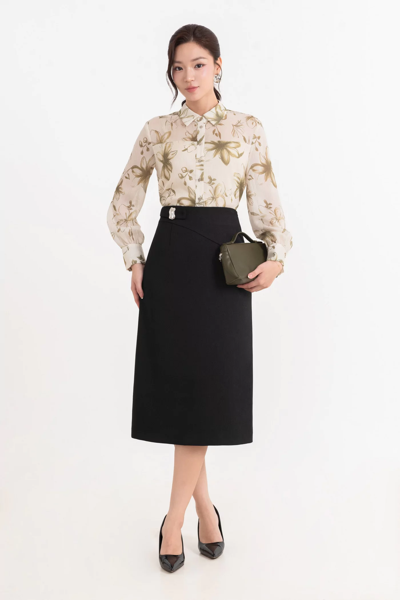 Chân váy A Tweed cách điệu