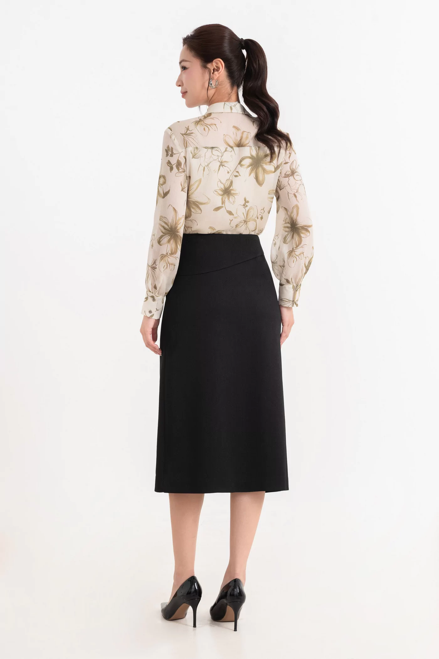 Chân váy A Tweed cách điệu