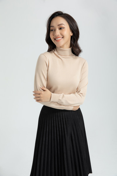 áo len mỏng cổ lọ