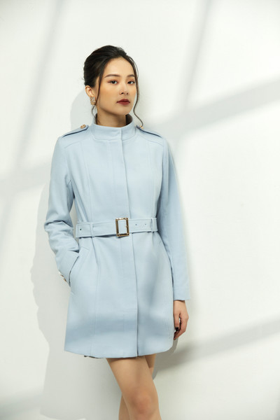 áo khoác dạ cổ cao