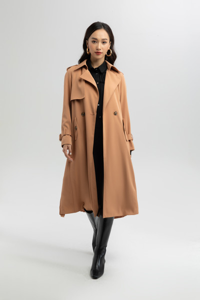 Trench coat signatura xếp ly tà sau