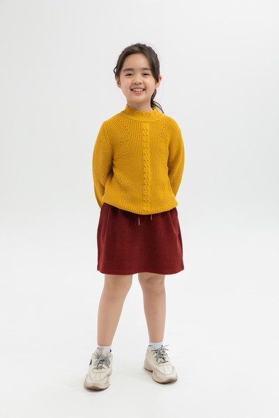 áo len đan cổ tròn