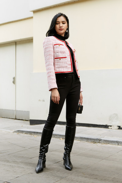 Tweed jacket 4 túi