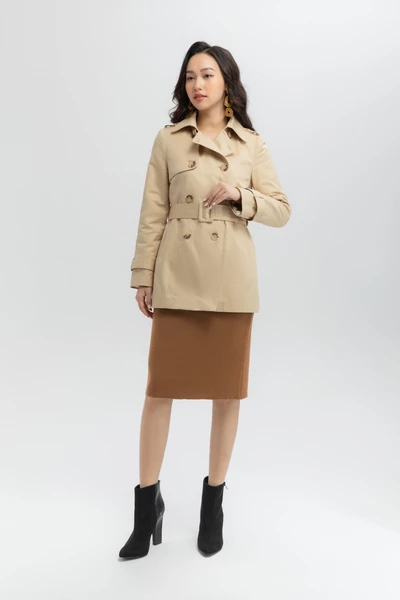 Trench coat dáng lửng