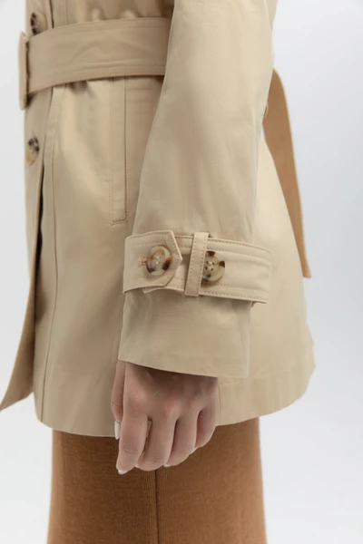 Trench coat dáng lửng