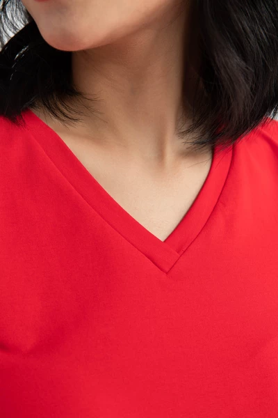 Áo thun trơn cổ V