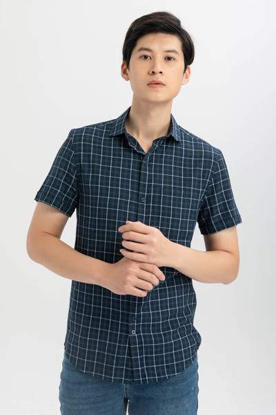 Áo sơ mi tay ngắn vải bamboo