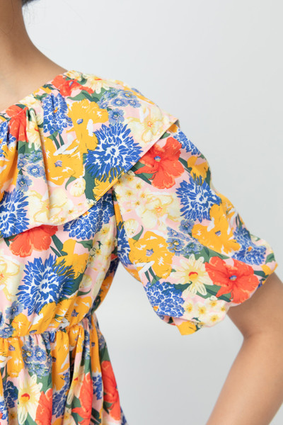 áo peplum cổ cách điệu