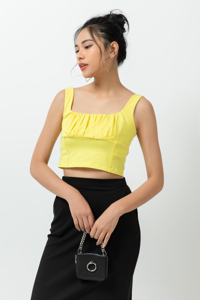 Áo croptop cổ vuông