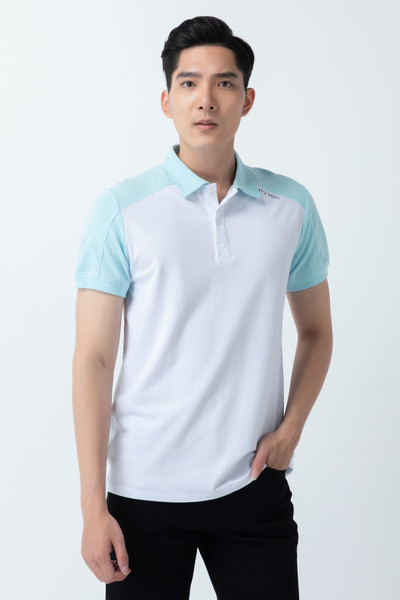 Áo polo phối màu vải sợi modal