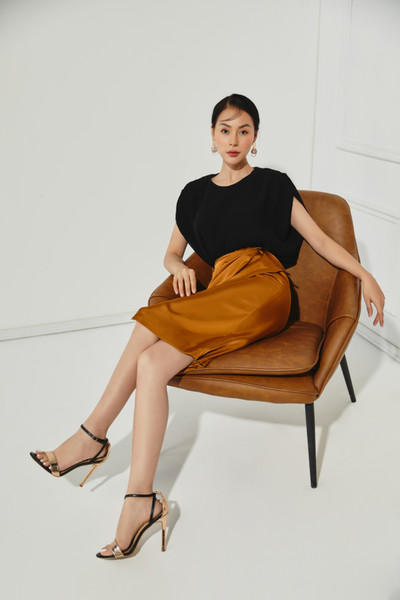 Áo dập ly tay liền