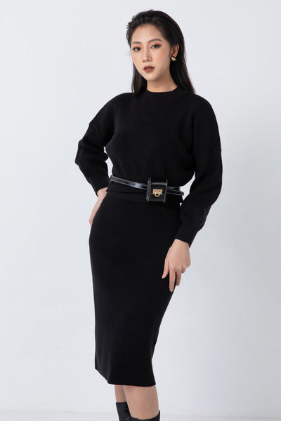 áo len croptop cánh dơi