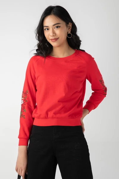 Áo Sweater thêu hoa