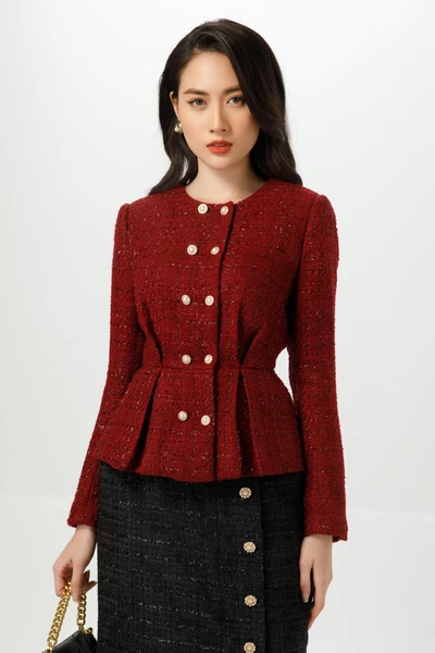 Tweed jacket peplum