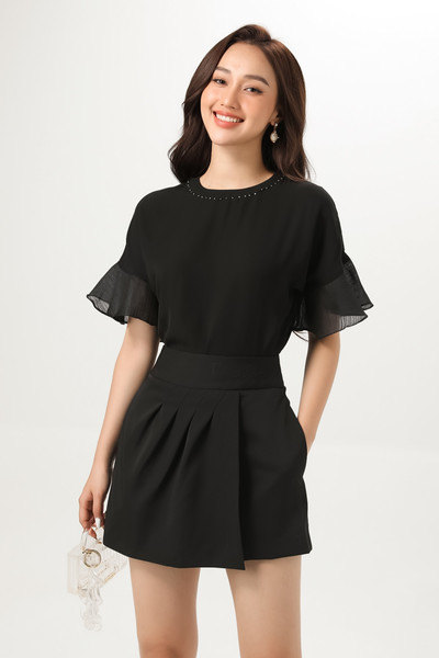 áo lụa tay xòe bèo