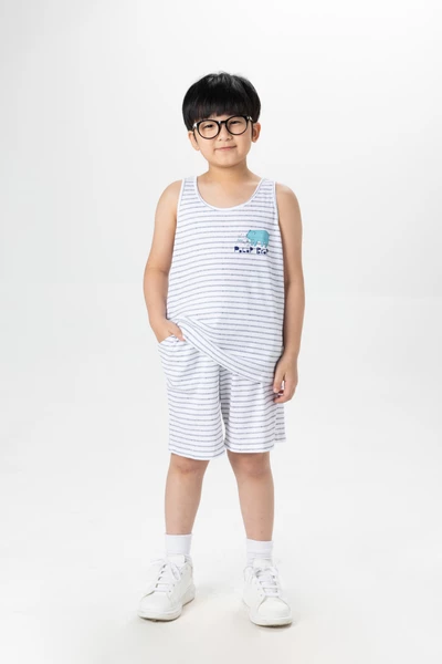 Quần shorts kẻ polar bear