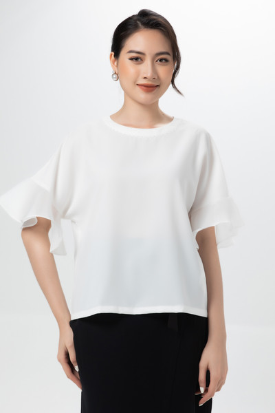áo lụa tay xòe bèo