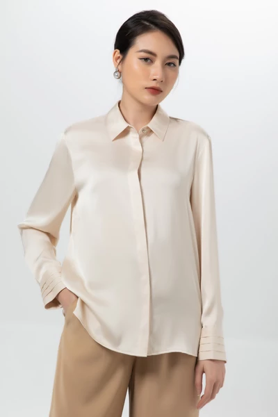 Áo sơ mi tay xếp