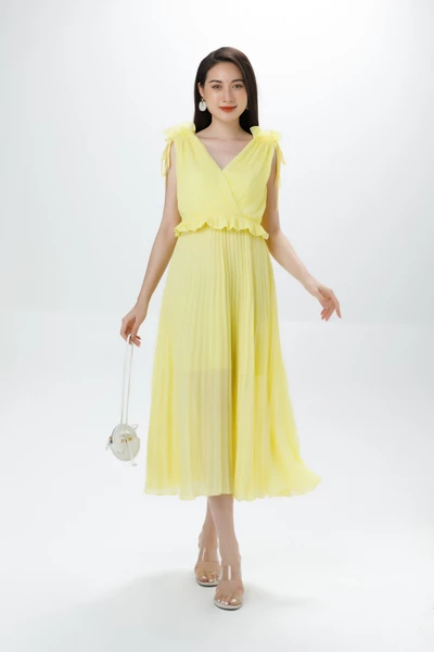 Đầm Chiffon dập ly