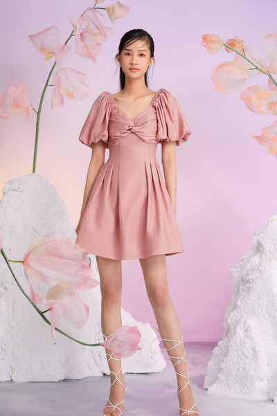 Aurora Dress - Đầm lụa chiết eo