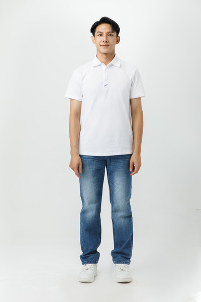 Áo polo phối vạch