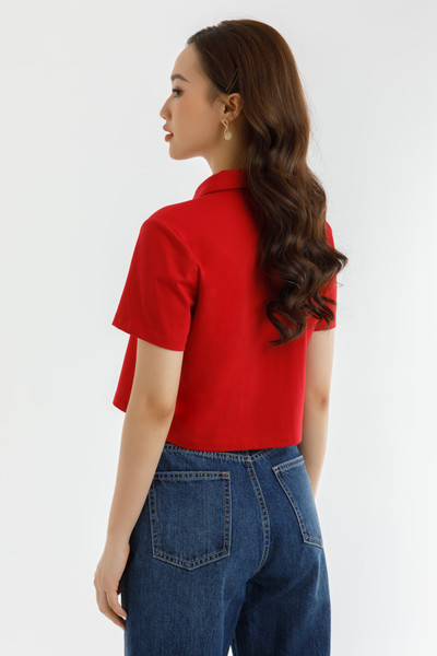 Áo thun polo dáng croptop