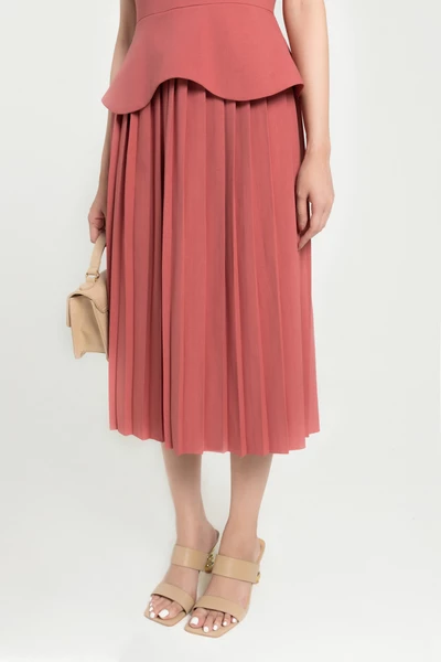Đầm peplum dập ly