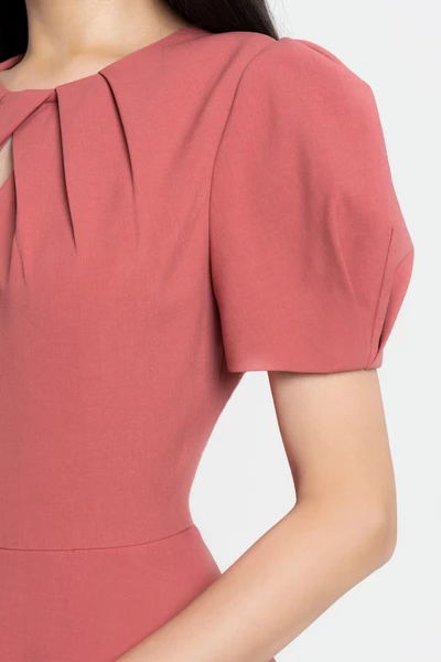 Đầm peplum dập ly